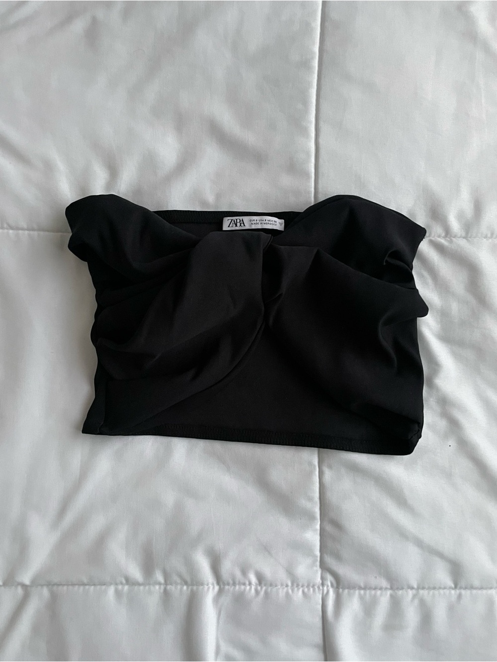 Zara Twist-Front Strapless Top